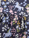 Floral Unicorn Printed Cotton Dress