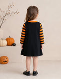 Halloween Pumpkin Embroidered Dress