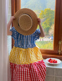 Three-layer Plaid Dress