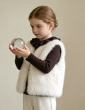 Luxury Taupe Faux Mink Fur Coat Or Vest