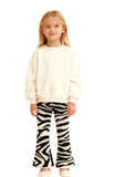 Ausgestellte Leggings mit Zebrastreifen