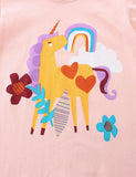 Rainbow Unicorn Print T-Shirt