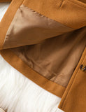Caramel Bow Wool Coat