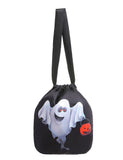 Halloween Black Castle Ghost Print Dress & Bag