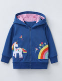 Cute Embroidered Hooded Cardigan