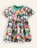 Jungle Animal Printed Cotton Dress