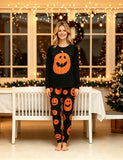 Halloween Pumpkin Print Family Matching Pajama Set