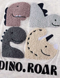 Ensemble short à manches courtes avec application de dinosaure
