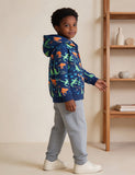 Dinosaur Print Zip-up Hoodie