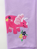 Cute Dinosaur Applique Sweatshirt Set