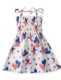 Independence Day Print Suspender Dress