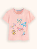 T-shirt a maniche corte con stampa pony carina