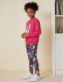 Unicorn Applique Sweatshirt & Printed Leggings