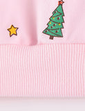 Cute Christmas Snowman Applique Sweatshirt Set