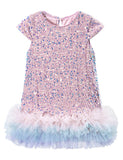 Party Sequin Stitching Tulle Dress