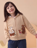 Animal Concert Embroidered Hooded Cardigan