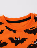 Halloween Bat Print Sweatshirt