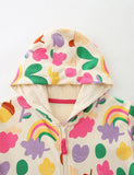 Cute Printed Zip-up Hoodie