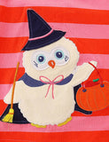 Halloween Owl Pumpkin Embroidered Dress