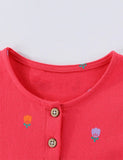 Cute Dinosaur Embroidered Dress