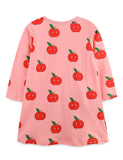 Cartoon Apple Print Dress