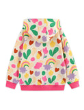 Cute Printed Zip-up Hoodie