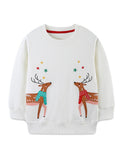 Christmas Reindeer Applique Sweatshirt