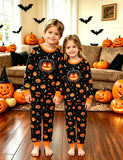 Halloween Pumpkin Print Pajama Set