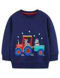 Christmas Truck Santa Embroidered Sweatshirt
