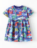 Ocean Animal Print Cotton Dress