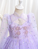 Sequin Embroidered Bow Dress