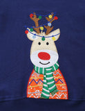 Christmas Cute Elk Embroidered Sweatshirt