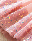 Sequin Halter Neck Birthday Party Princess Dress