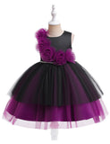 Halloween 3D Flower Tulle Princess Dress