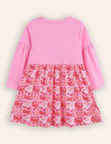 Butterfly Embroidered Long-sleeved Dress