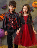 Halloween Vampire Dress or Boy Cape Set