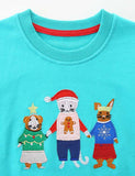 Christmas Animal Applique Sweatshirt