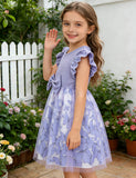 Butterfly Print Tulle Bow Dress