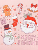 Cartoon Santa Printed Sweatshirt Set