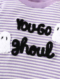 Halloween Ghost Embroidered Sweatshirt Set