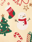 Christmas Print Sweater Stitching Tulle Dress