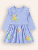 Floral Patchwork Applique Dress