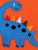 T-shirt a maniche corte con applicazione dinosauro