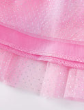 Abito a maniche lunghe in tulle con stampa unicorno