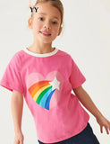 T-shirt à manches courtes imprimé Love Rainbow