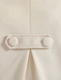 Ivory Double-Breasted Wool Coat