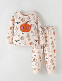 Halloween Pumpkin Applique Pajama Set