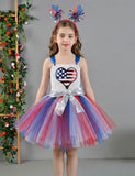Independence Day Flag Tulle Dress & Free Headband
