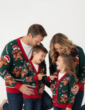 Christmas Gingerbread Man Family Matching Cardigan
