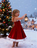 Christmas Cos Santa Claus Suspender Dress Set